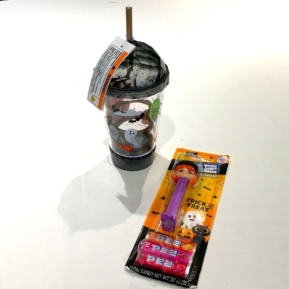 Halloween Bundle: Light-up Tumbler Bottle & Pez Dispenser